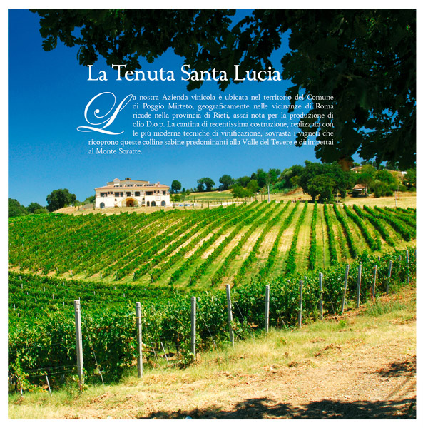 Interno brochure Tenuta Santa Lucia - Poggio Mirteto (Ri)